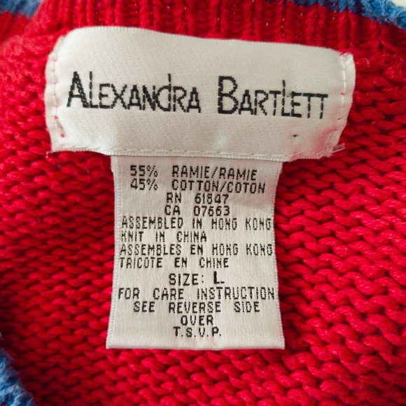 Vintage Alexandra Bartlett Christmas Cardigan Size Large - Picture 6 of 9